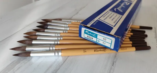 Caja 10 Pinceles Redondos Raphael N°11