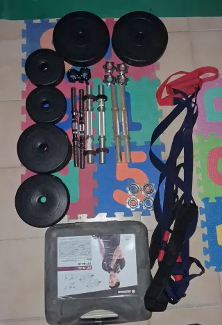 Kit pesi e manubri palestra