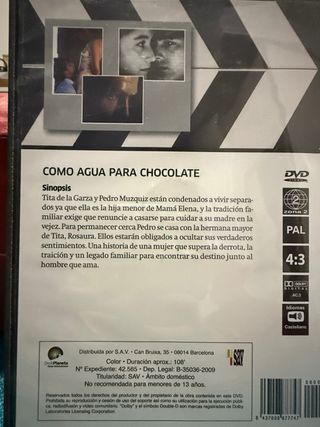 DVD Como Agua Para Chocolate