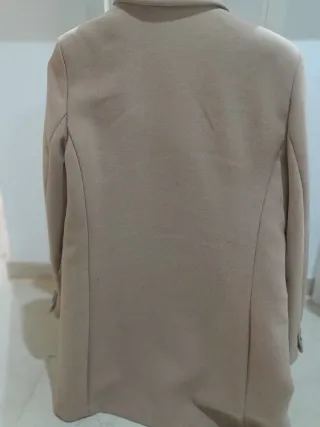 Abrigo lana Mango Camel