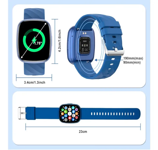 NUEVO Reloj Inteligente 1.75 HD Azul