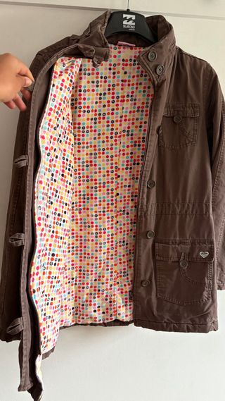 Chaqueta Roxy Marrón con Forro Multicolor