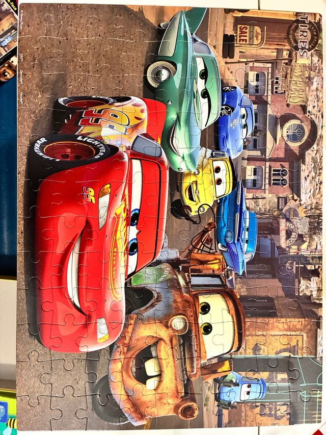 Puzzle Cars Pixar Disney Fronte-Retro