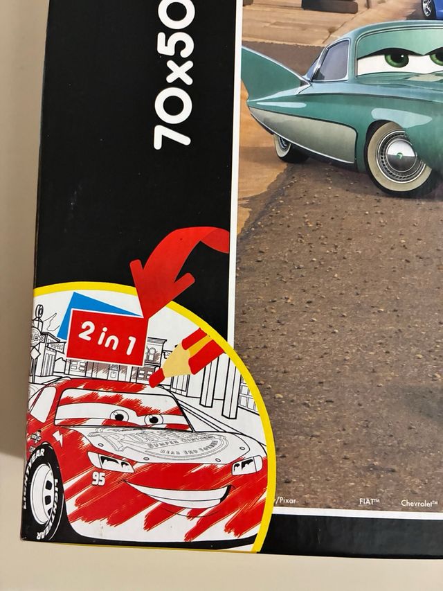 Puzzle Cars Pixar Disney Fronte-Retro