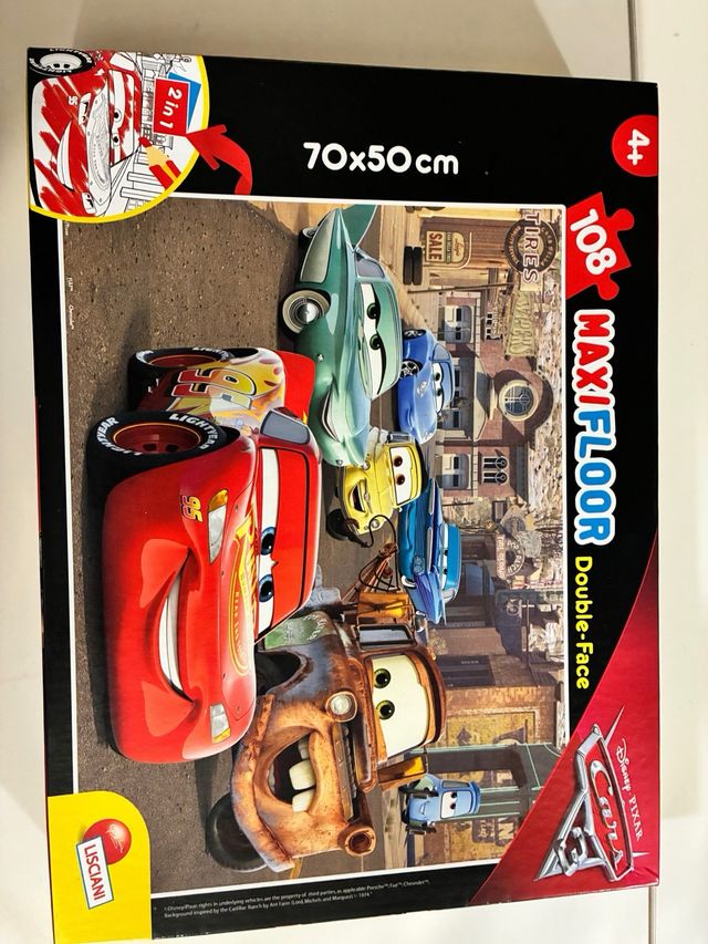Puzzle Cars Pixar Disney Fronte-Retro