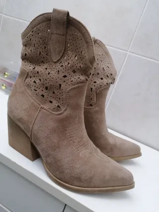 Stivaletti donna beige/marrone