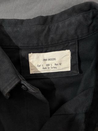 Camisa ZARA Negra Manga Larga