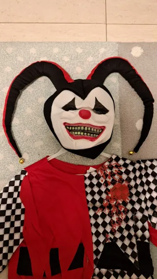 Disfraz bufón rojo talla 4 - 6 años