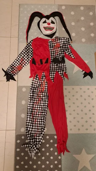 Disfraz bufón rojo talla 4 - 6 años