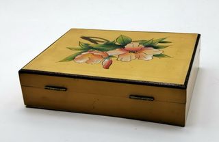 2 Cajas Joyero Madera Laminada Flores