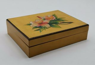 2 Cajas Joyero Madera Laminada Flores
