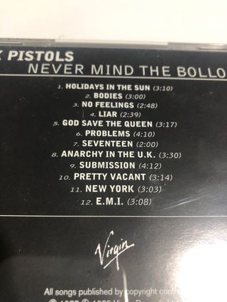 Sex Pistols - Never Mind The Bollocks CD