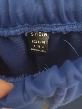 Pantalones anchos Shein azules con botones