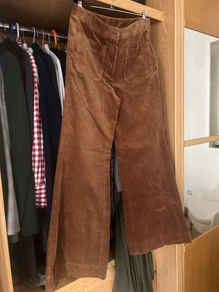 Pantalones pana Massimo Dutti marrones