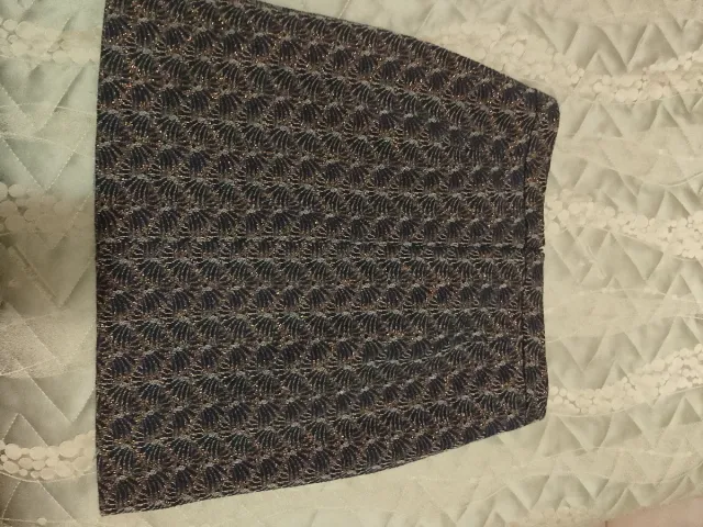 Minigonna fantasia nera e oro