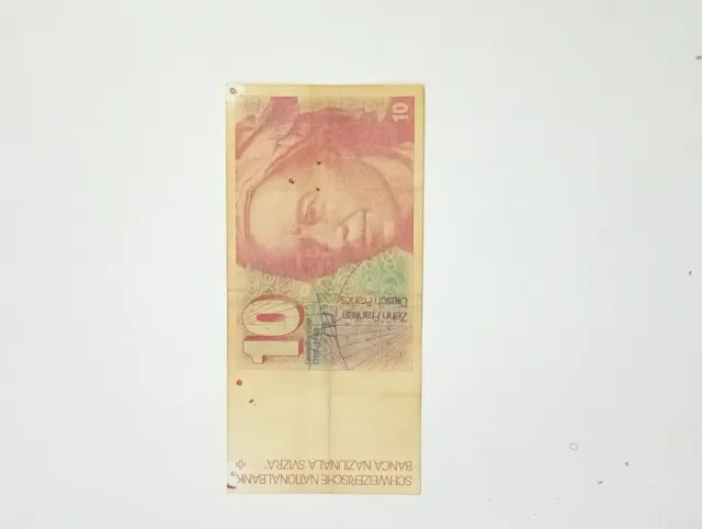 Billete 10 Francos Suizos 1966