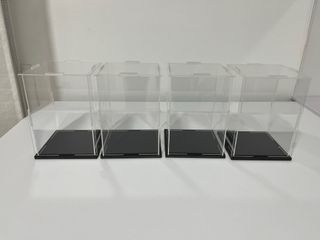 4 Vitrinas Acrílicas Base Negra