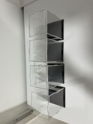 4 Vitrinas Acrílicas Base Negra