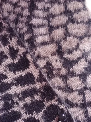 Sciarpa donna beige e nera