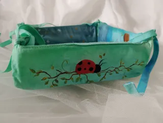 Portapane portaoggetti svuotatasche decorato