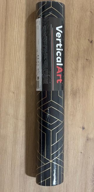 Papel pintado Vertical Art negro y dorado