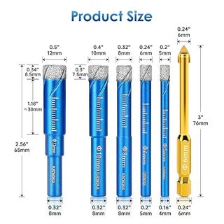 Brocas Diamante Porcelánico 6 Piezas