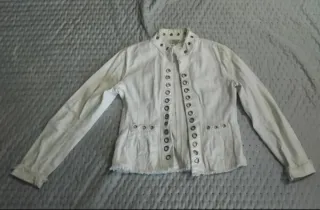 Casaco Lucy Paris Y2K Branco com Ilhós