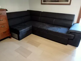 Divano angolare in alcantara