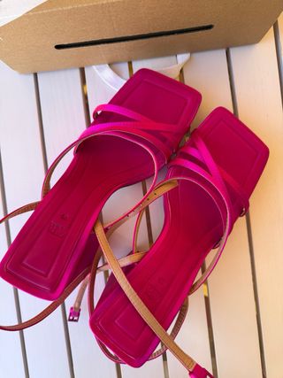 Tacones Zara Rosa Plataforma