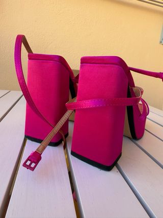 Tacones Zara Rosa Plataforma