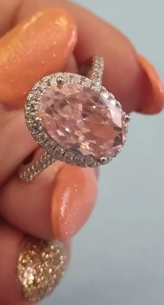 Anillo Plata 925 Rosa Cubic Zirconia