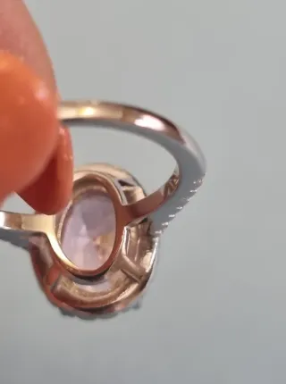 Anillo Plata 925 Rosa Cubic Zirconia