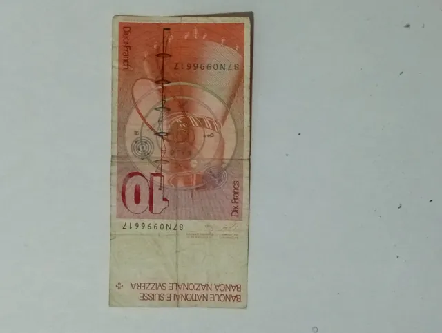 Billete 10 Francos Suizos Colección