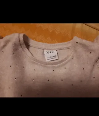 Maglioncino bambina Zara con brillantini 122cm