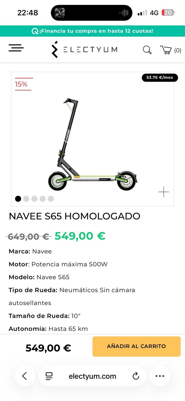 Patinete Navee S65 Homologado