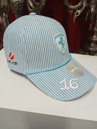 Gorra Puma Ferrari Rayas Azul y Blanco talla única