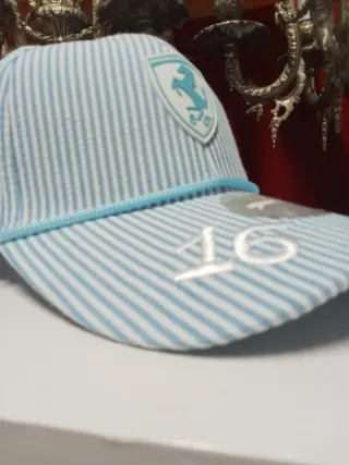 Gorra Puma Ferrari Rayas Azul y Blanco talla única
