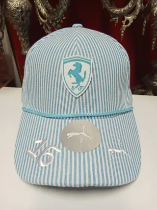 Gorra Puma Ferrari Rayas Azul y Blanco talla única