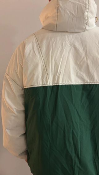Cazadora Anorak Lacoste Blanca y Verde
