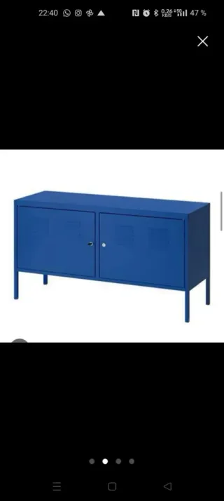 Mueble TV chapa azul