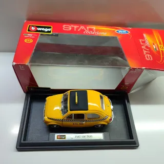 Coche a escala Burago Fiat 500 Taxi 1/24