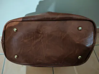 Borsa Hobo Similpelle Marrone