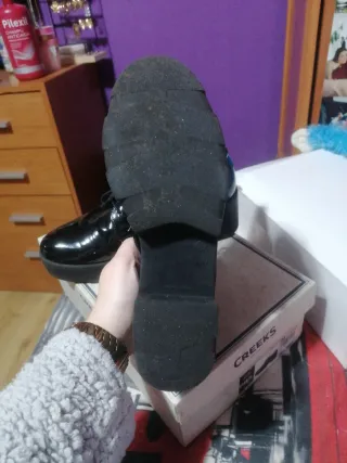 Zapatos charol negros plataforma