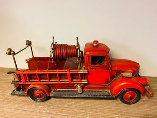 Modellino Camion Pompieri Vintage Rosso