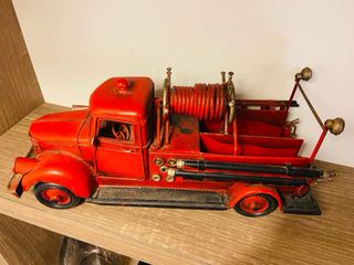 Modellino Camion Pompieri Vintage Rosso