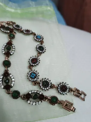 2 Pulsera estilo vintage con piedras