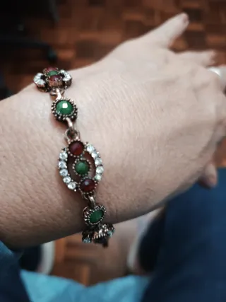 2 Pulsera estilo vintage con piedras