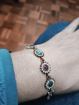 2 Pulsera estilo vintage con piedras