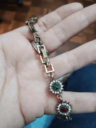 2 Pulsera estilo vintage con piedras