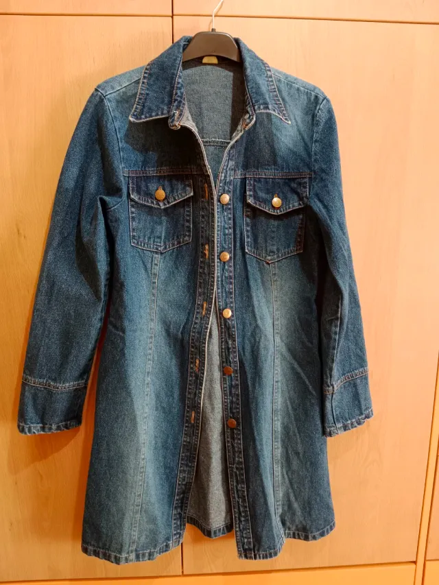 Abrigo Vaquero Largo Azul